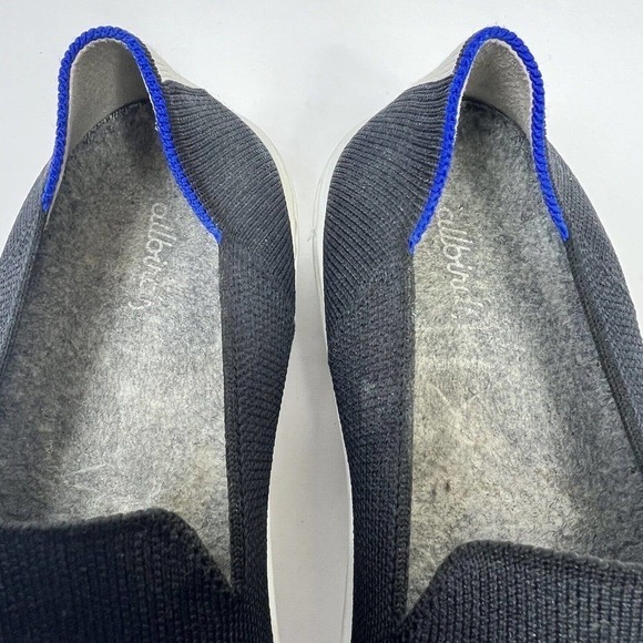 Rothy's Navy Blue Tree Lounge Knit Slip On Sneakers Size 10 Loafers - Picture 7 of 9